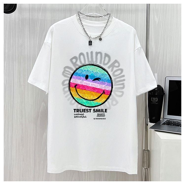 超人気商品 シンプル ラウンドネック 半袖 Tシャツ ins-8649