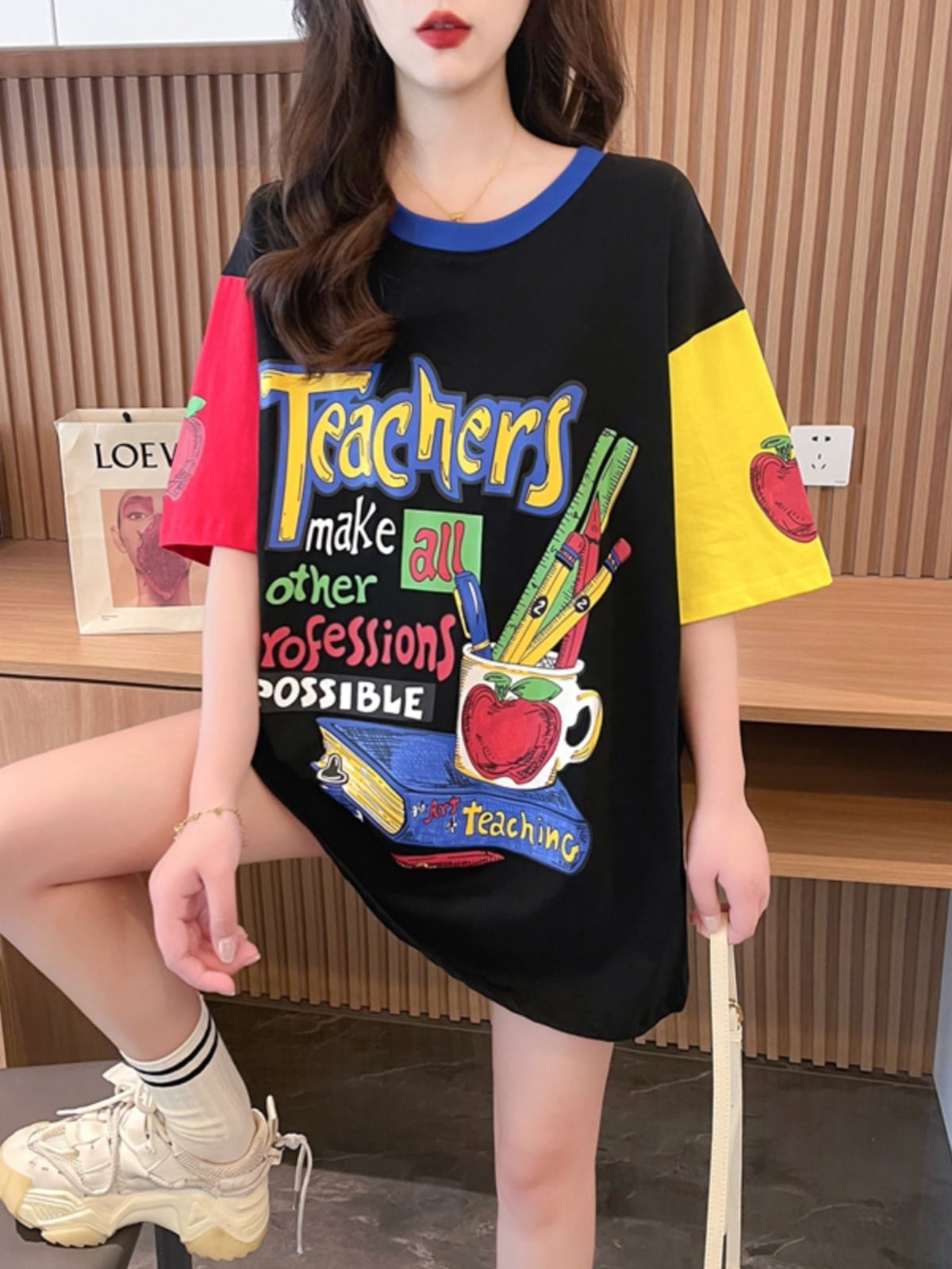 【半額！期間限定！！】カジュアル キュート ルーズ Tシャツins-6611