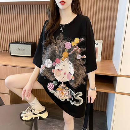 新商品 個性派 ファッション プリント全3色 半袖Tシャツ カットソー ins-8604