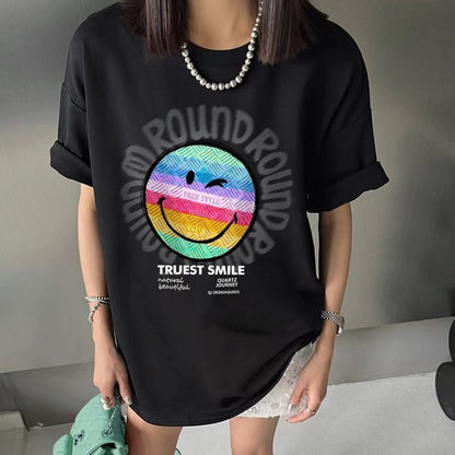 超人気商品 シンプル ラウンドネック 半袖 Tシャツ ins-8649