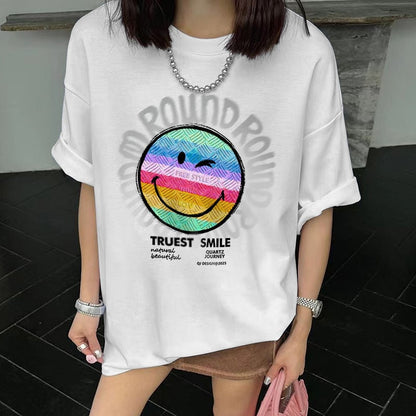 超人気商品 シンプル ラウンドネック 半袖 Tシャツ ins-8649