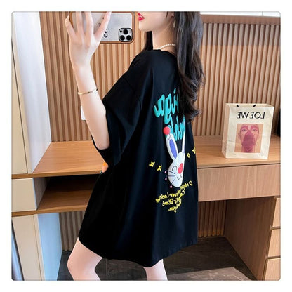 大好評 キュートファッション プリント 半袖Tシャツins-8582