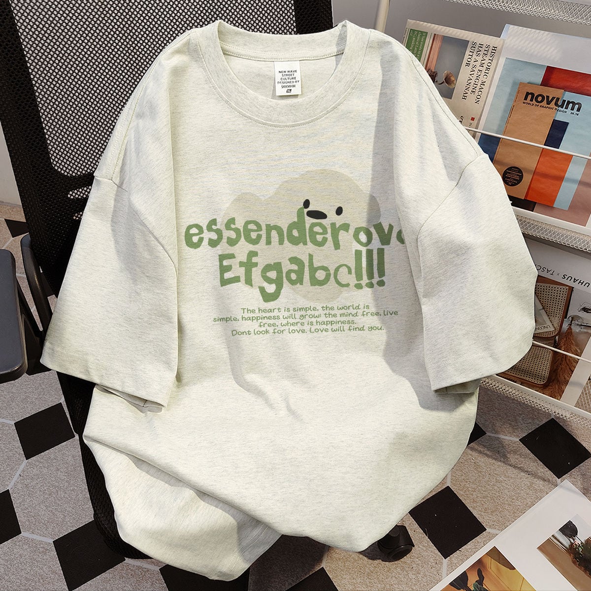 今季マストバイ 定番シンプル プリント 全5色 Tシャツ カットソーins-8552