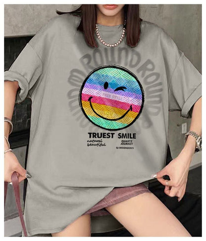 超人気商品 シンプル ラウンドネック 半袖 Tシャツ ins-8649