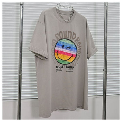 超人気商品 シンプル ラウンドネック 半袖 Tシャツ ins-8649